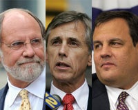 Governor Jon Corzine, Chris Daggett, and Chis Christie
