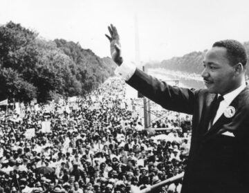 Dr. Martin Luther King Jr. giving a speech in Washington, D.C.