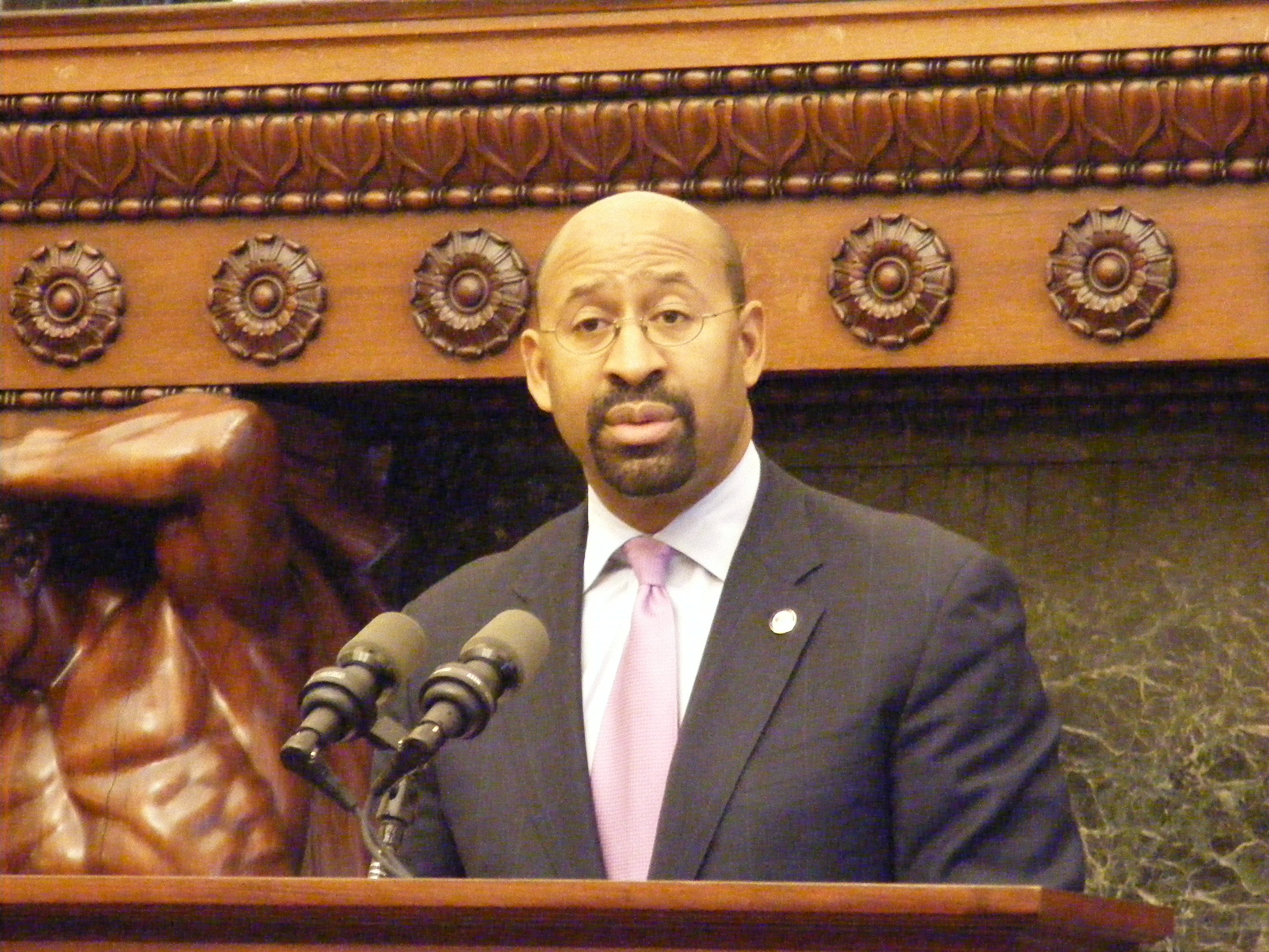 Mayor Michael Nutter. Photo by Tom MacDonald/WHYY