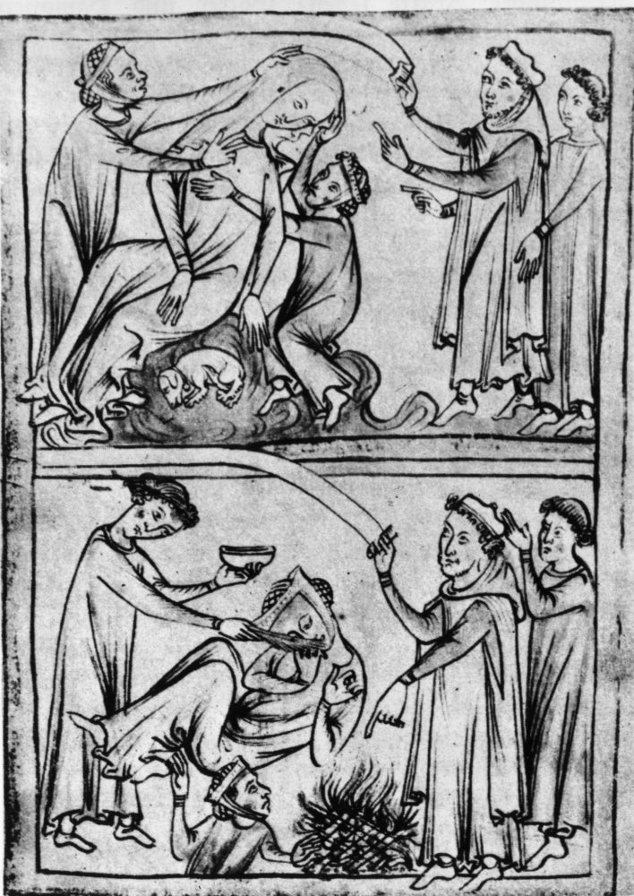 A drawing depicts the death of St. Valentine