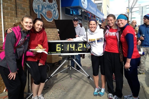 We're looking for your ugliest Jersey Shore shirt, sweatshirt, hoodie, or what have you. Jen A. Miller (third from right) can be seen wearing a Cape May sweatshirt. (Photo courtesy of Jen A. Miller)