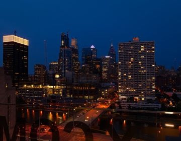 Evening settles over the city's skyline. (Bastiaan Slabbers for WHYY)