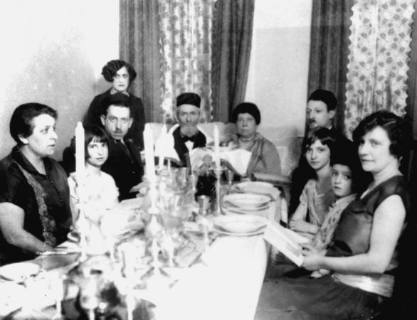 Rabbi Nahum Brenner had a large extended family with relatives in Newtown and South Philadelphia. In 1924 the family can been seen here sitting down to a Passover Seder. (Courtesy of Lou Brenner)
