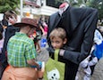 a kid in a halloween costume