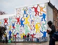 a Keith Haring mural in Philadelphia