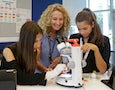 a teacher and her students