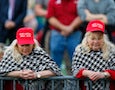 Trump supporters praying