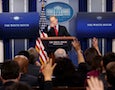 Sean Spicer takes questions from journalists