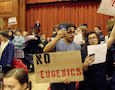 students protest Charles Murray at Middlebury College