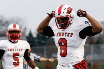 Naseir Upshur celebrates. (Bastiaan Slabbers/for NewsWorks)