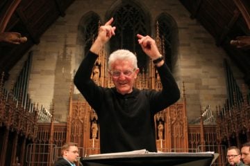 Alan Harler, musical director of the Mendelssohn Club of Philadelphia for 27 years, will retire at the end of the winter season. (Emma Lee/WHYY)