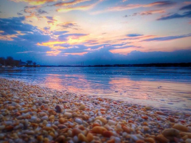  Pine Beach at sunset yesterday by JSHN contributor Cindy Maioriello Hummel‎.  