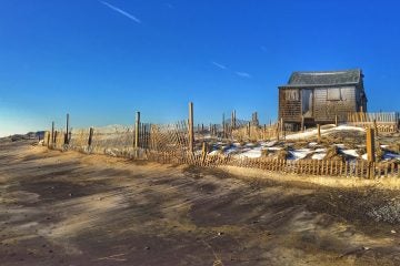  Judge's Shack along the Island Beach State Park oceanfront as seen yesterday morning by Kevin Knutsen. 