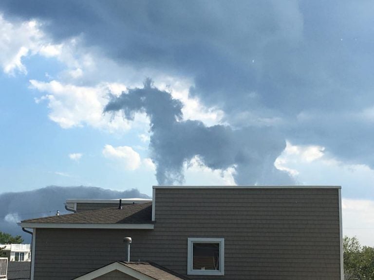 A curious cloud formation over Harvey Cedars earlier this week as captured by JSHN contributor Stephanie Lambert Bartner‎.