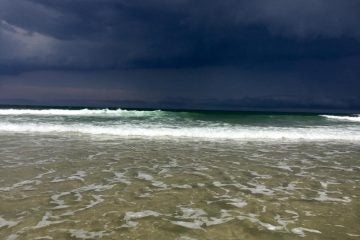 Stormy skies over Island Beach State Park earlier this month by JSHN contributor Gina M. Marksbury‎.