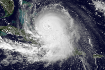 Category 4 Hurricane Joaquin in the Bahamas as seen by the GOES East satellite at 1900Z on October 1