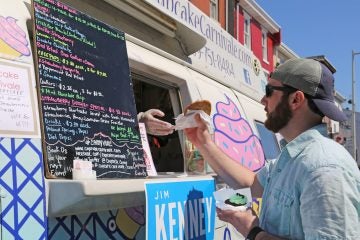 After trying out savory dishes, dessert trucks were there to satisfy anyone's sweet tooth with cupcakes, crepes and more (Natavan Werbock/for NewsWorks)