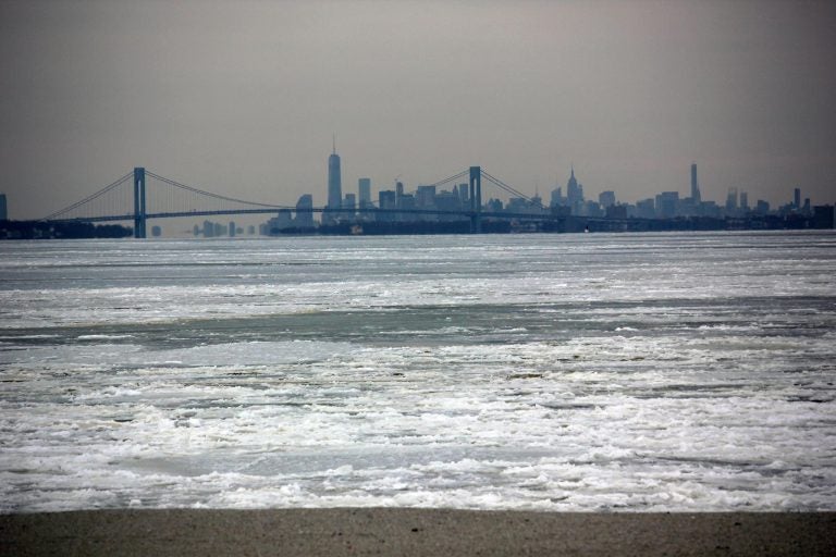  The Raritan Bay and New York City as seen from Port Monmouth, NJ on Feb. 16, 2015. (Photo: JSHN contributor April Schelling) 