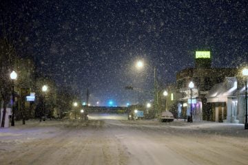  A snowy downtown Manville on January 21 by Jersey Shore Hurricane News contributor Robert John Tomasulo.  