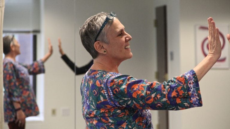 Dance therapist Elizabeth Templeton helps clients cope with the after effects of traumatic birth experience. (Emma Lee/WHYY)