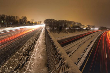  After the snow ended Saturday evening over the Garden State Parkway in Old Bridge. (Photo:  Jennifer Khordi via Jersey Shore Hurricane News) 