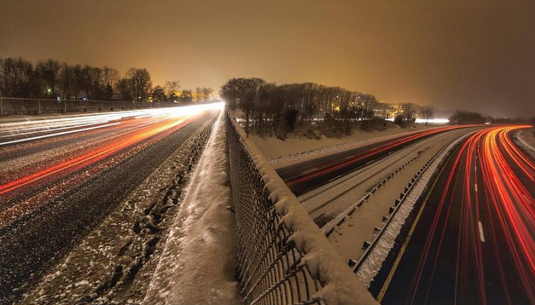  After the snow ended Saturday evening over the Garden State Parkway in Old Bridge. (Photo:  Jennifer Khordi via Jersey Shore Hurricane News) 