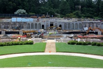 Longwood Gardens in Kennett Square, Pa., is undergoing an extensive renovation of its 85-year-old fountain system. (Emma Lee/WHYY)