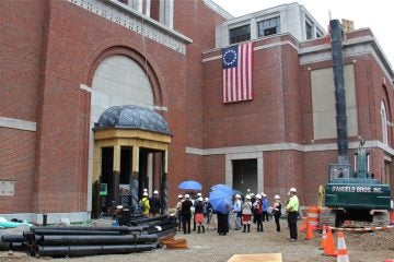 The 118,000-square-foot Museum of the American Revolution is scheduled to open on April 19, 2017, the anniversary of the ''shot heard 'round the world.'' (Emma Lee/WHYY)