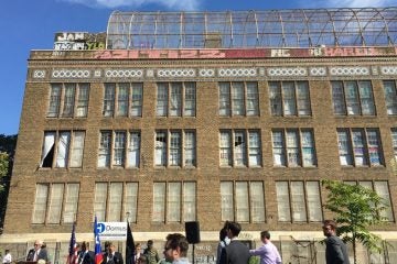 The vacant Spring Garden School in North Philadelphia will be converted into 37 units of affordable housing for seniors and veterans. (Maiken Scott/WHYY)