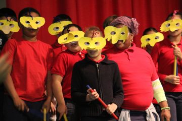 Students at William Cramp Elementary School perform an opera of their own creation based on Dr. Seuss's ''The Sneetches.'' (Emma Lee/WHYY)