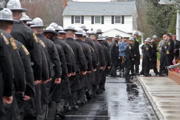 1trooper funeral line (Emma Lee/WHYY)