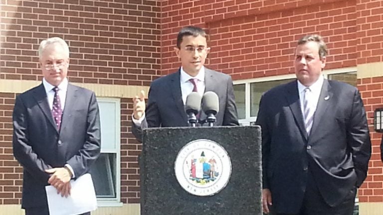  Paymon Rouhanifard (center) is the new superintendent of the city's public schools. (Tom MacDonald/WHYY) 