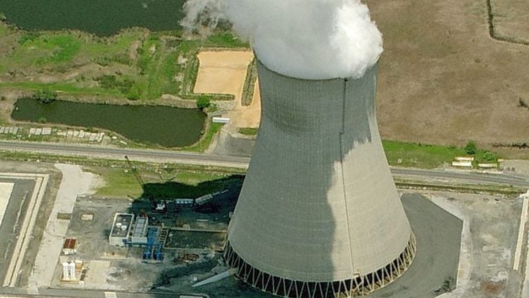  The cooling tower in Lower Alloways Creek Township. (Image from Bing Maps) 