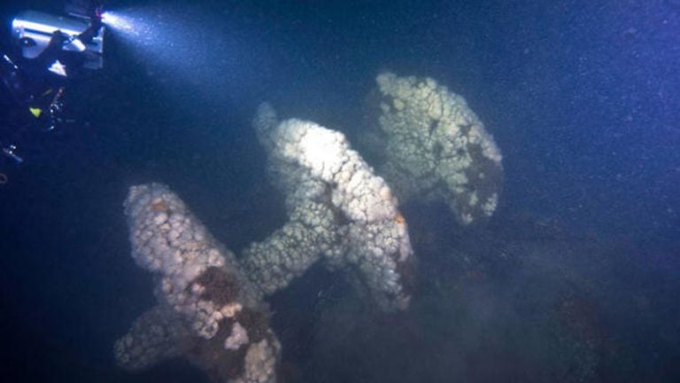  NOAA identified the sunken Walker off the Jersey Coast thanks to the ship's unique paddlewheel and other criteria. (Photo courtesy of NOAA) 