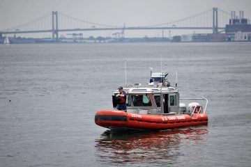 Philly Duck Boat Accident A Coast Guard search vessel in the Delaware River in 2010. (AP FILE Photo/Matt Rourke)