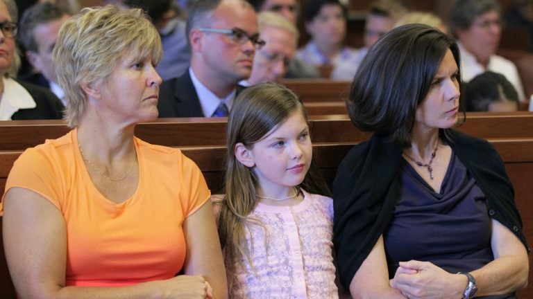  Marcye Nicholson-McFadden, left, and Karen Nicholson-McFadden (right) are part of the lawsuit claiming civil unions are unconstitutional.   (AP Photo/The Star-Ledger, Tony Kurdzuk, Pool) 