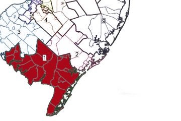  This legislative district covers all of Cape May County, eastern Cumberland County and a small part of Atlantic County. 