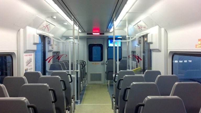  Single seats replace the benches in the new cars. (Photo courtesy of PATCO) 