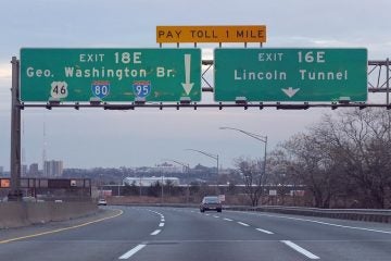  A lawsuit alleges the NY/NJ Port Authority is illegally diverting toll money to pay for cost overruns on the WTC. (Alan Tu/WHYY) 