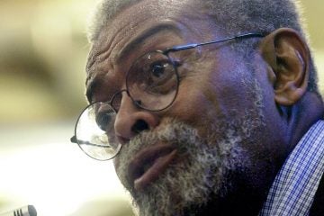  Some may remember Amiri Baraka as the New Jersey's poet laureate that Gov McGreevey tried to oust. (AP Photo/Mike Derer) 