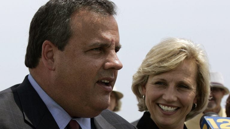  Candidate Christie in July 2009 announcing that Kim Guadagno will be his Lt. Gov running mate. (AP Photo/Mel Evans) 