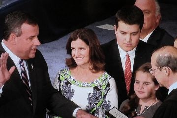  Chris Christie takes oath of office for a second term as New Jersey's Governor. (photo by Phil Gregory) 