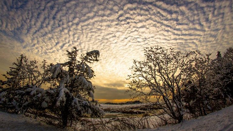  Sandy Hook yesterday before the sleet and ice moved in overnight. (Photo by Blur Revision Media Design via JSHN) 