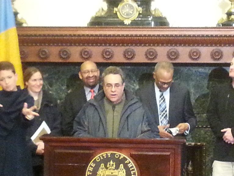  David Perri, Philadelphia streets commissioner, gives an update on snow-clearing operations. 