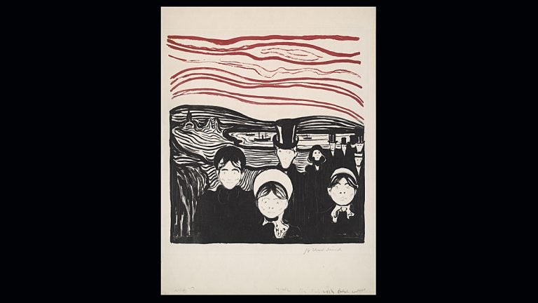  Edvard Munch, Anxiety, 1896. Lithograph 