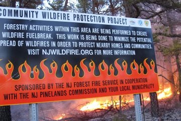  This Feb. 23, 2012 photo shows a prescribed fire in the Pinelands in Lacey Township N.J. (AP Photo/Wayne Parry) 