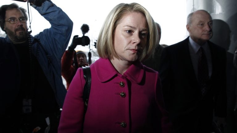 Christie's former Deputy Chief of Staff Bridget Kelly arriving this morning for her court hearing in Trenton. (Mel Evans/AP Photo) 