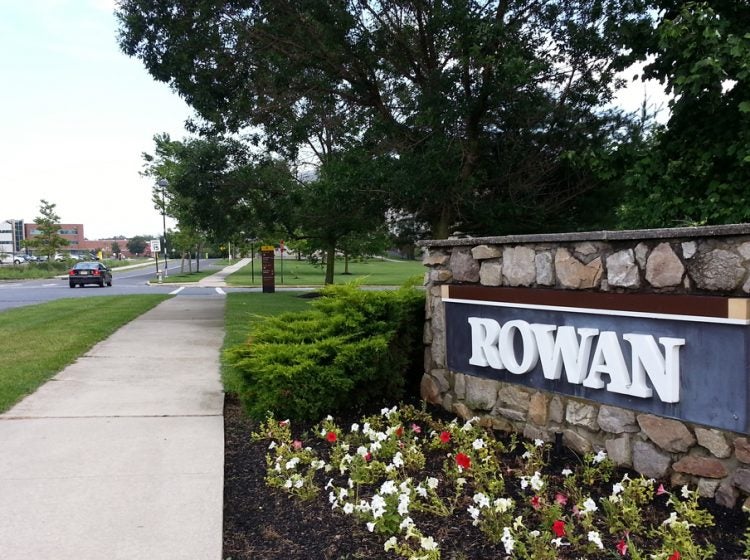 Sign for Rowan University
