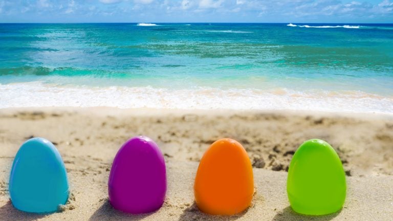  In April, many New Jersey shore towns hold easter egg hunts. (Photo by Shutterstock) 