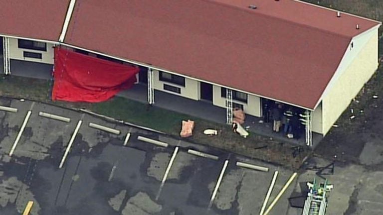  Aerial view of the Travel Inn in Lumberton, N.J. (Image by NBC10) 